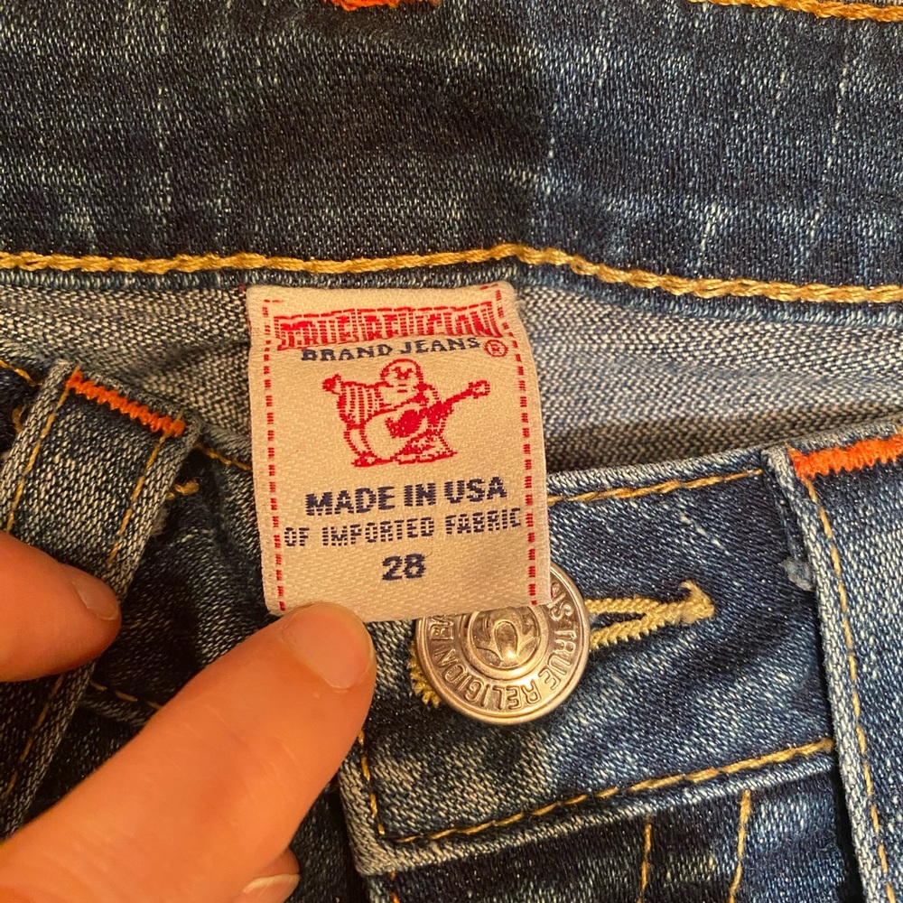 True religion denim shorts, size 28 Like new - Picture 6 of 11